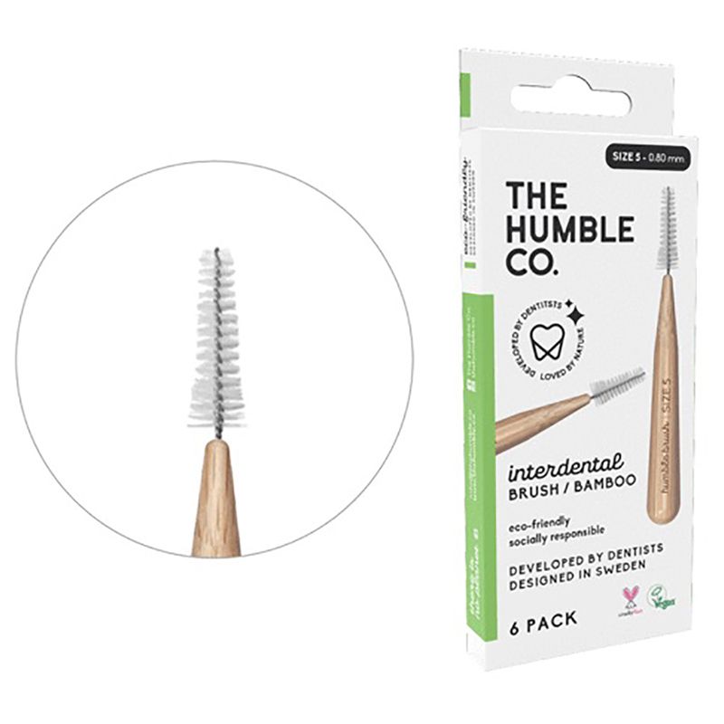 The Humble Co - Bamboo Interdental Brush 5 - 0.8mm - Green