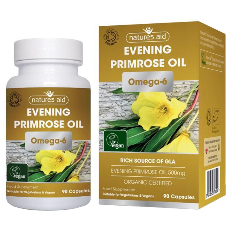 Natures Aid - Organic Evening Primrose Oil - 90 Capsules