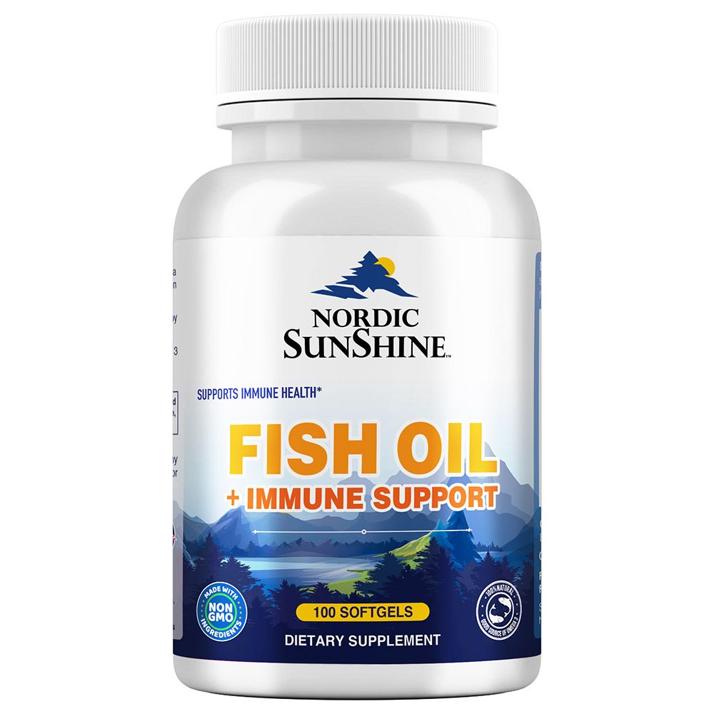 Nordic Sunshine - Fish Oil Plus Immune Support 100 Softgels