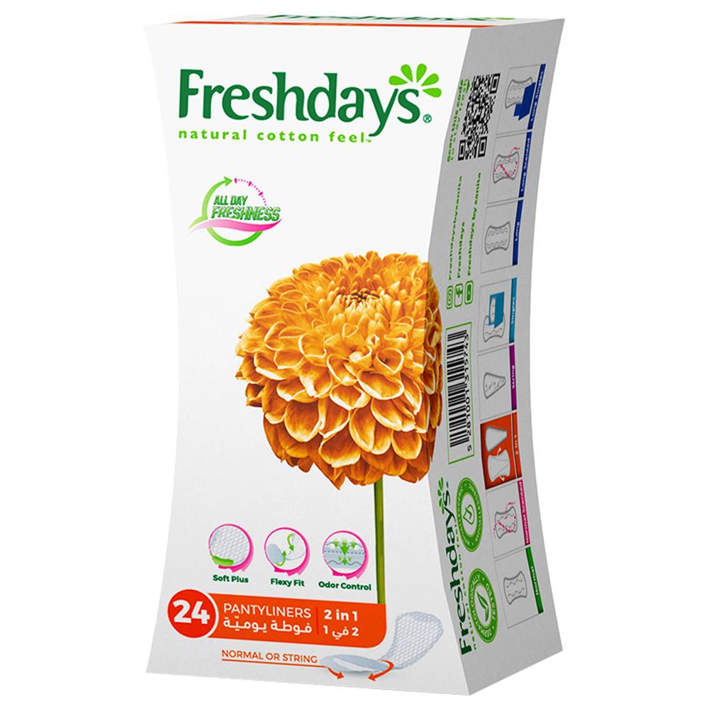 Freshdays Daily Liners Normal 2-in-1 24 Pads