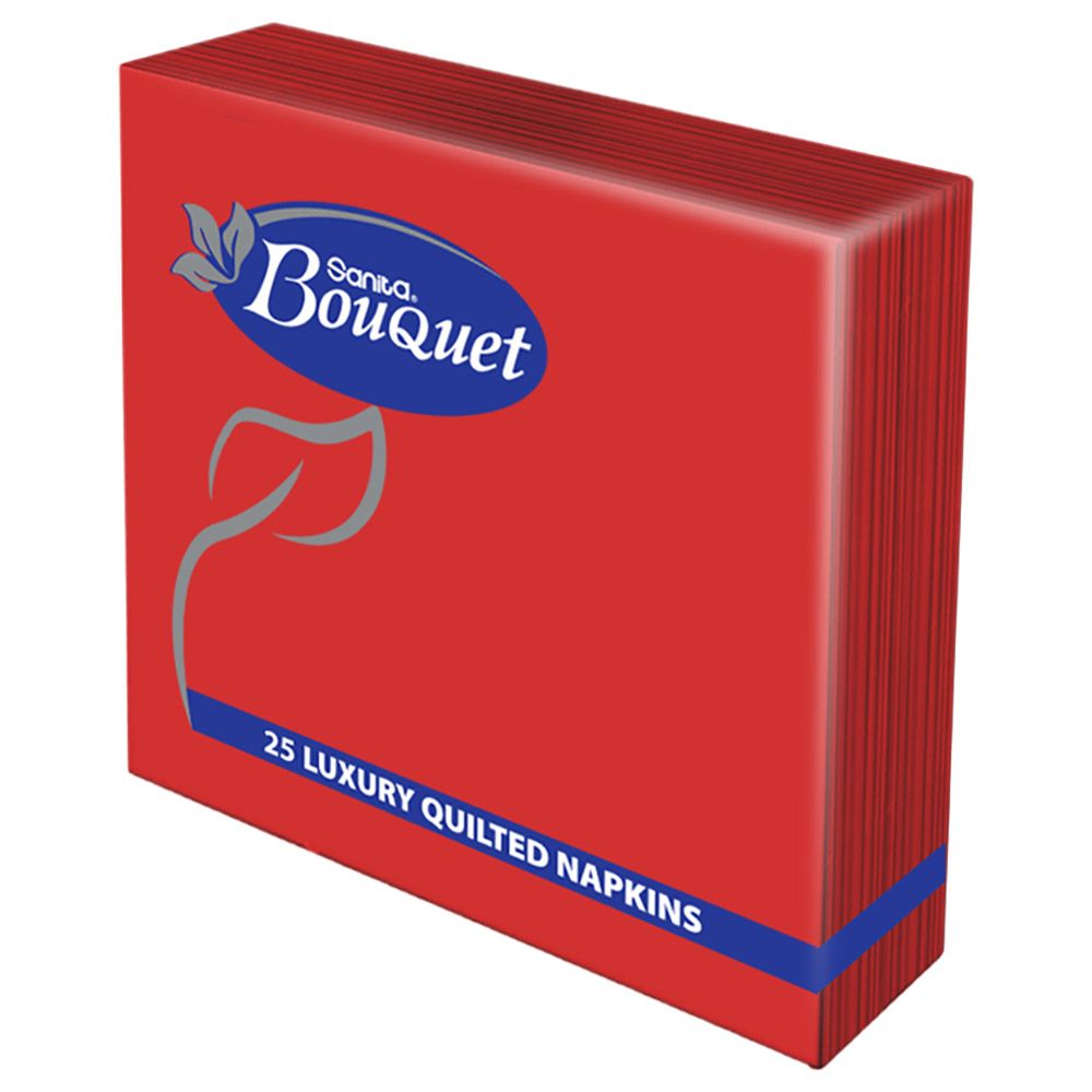 Sanita Bouquet - Table Napkins Red Sheet Size 24