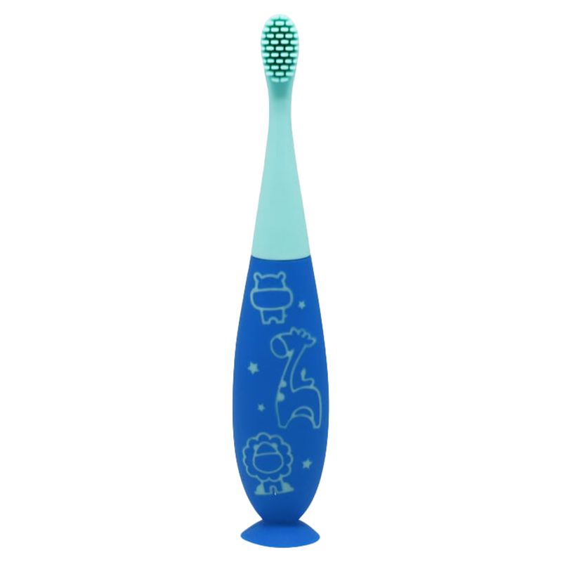 Marcus & Marcus - Silicone Reusable Toddler Toothbrush - Blue