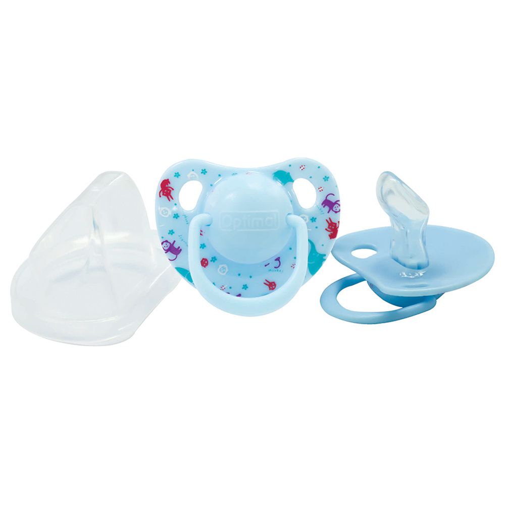 Optimal - Orthodontic Silicone Pacifier - 0M+ - Blue