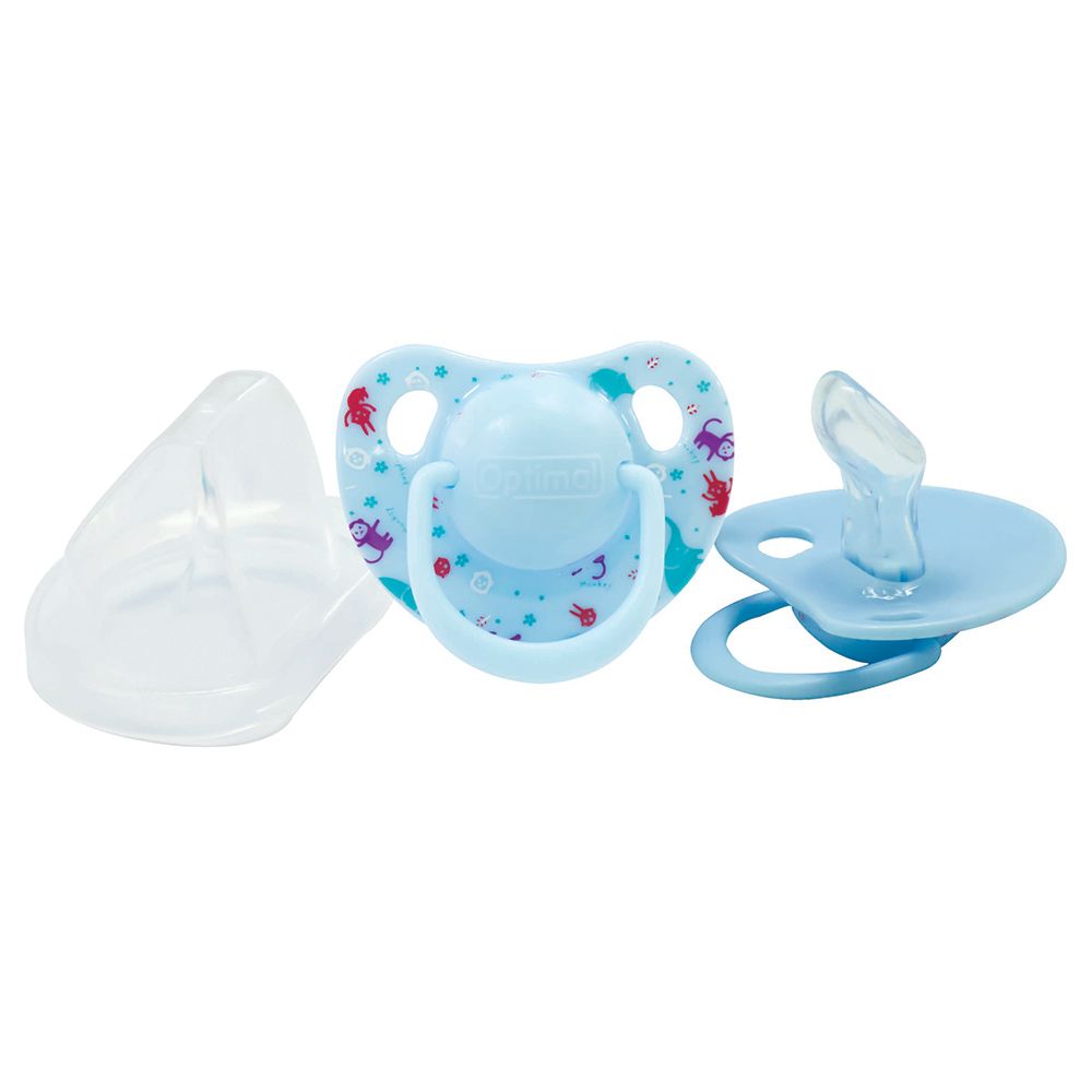 Optimal - Orthodontic Silicone Pacifier - 6M+ - Blue