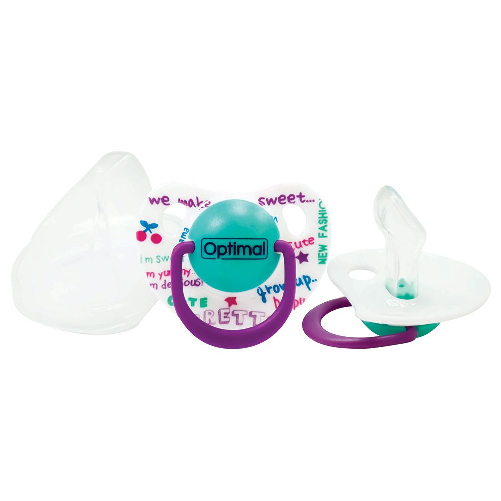 Optimal - Orthodontic Silicone Pacifier - 6M+ - White