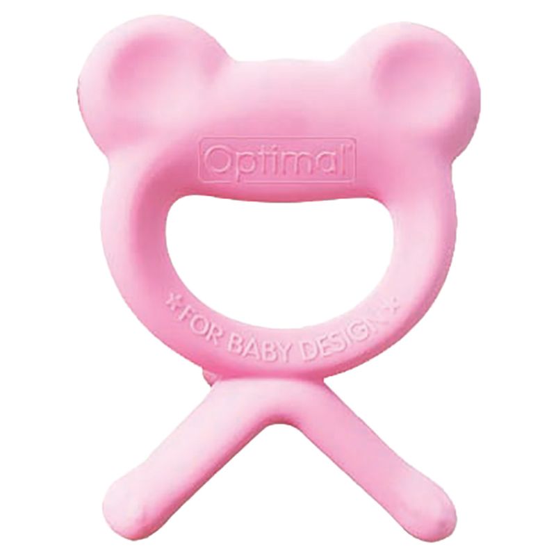 Optimal - Rubber Baby Silicone Teether - Pink