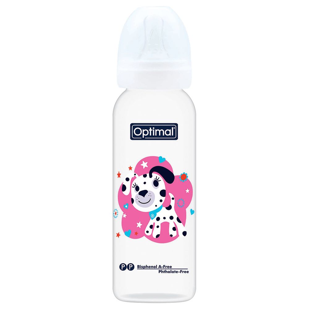Optimal - Slim Waist Feeding Bottle - 240ml - White