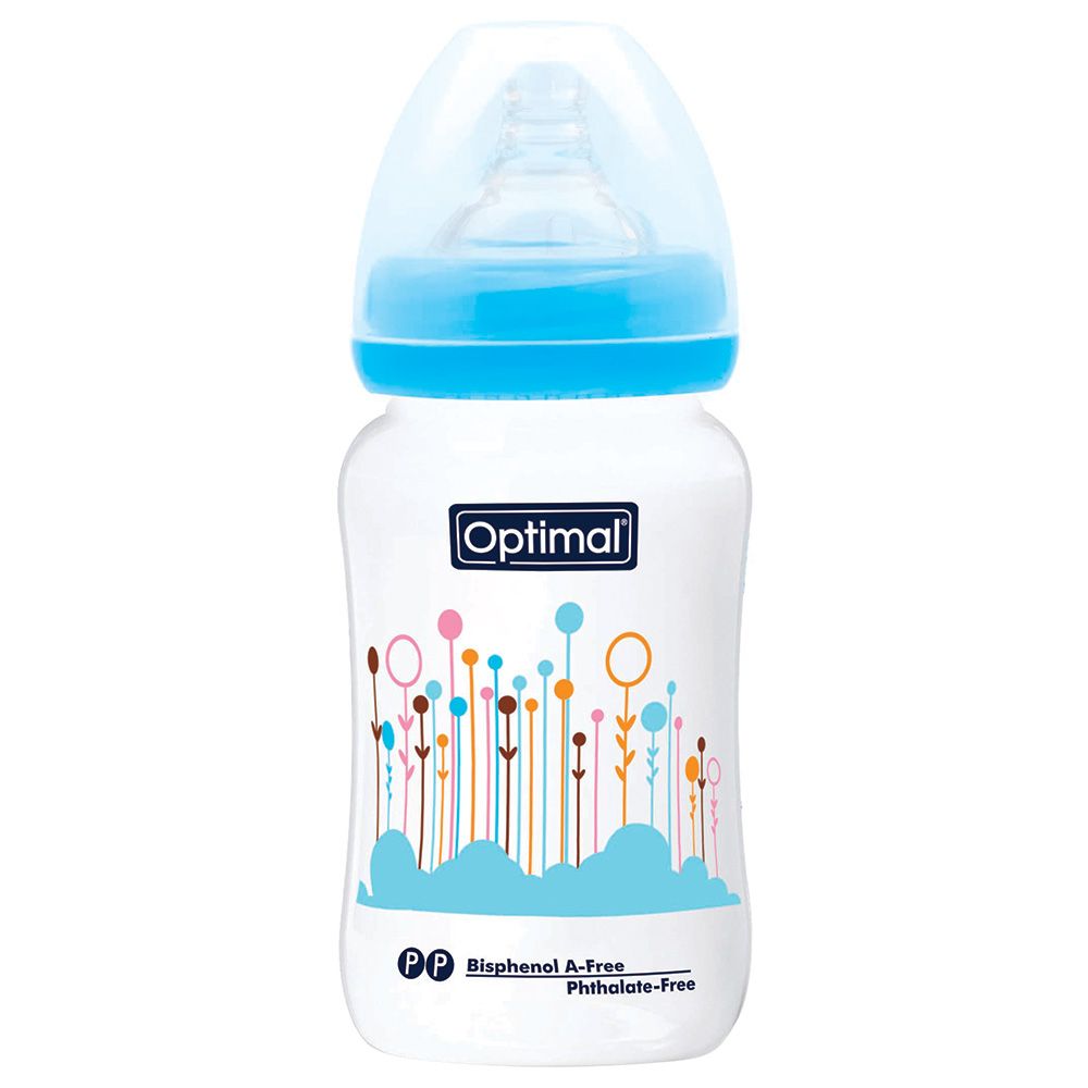 Optimal - Neck Feeding Bottle - 240ml - Blue