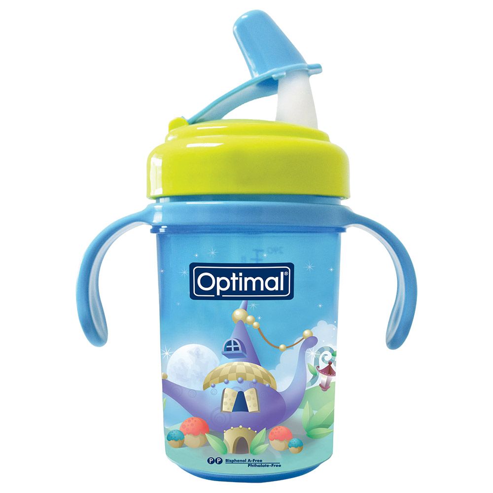 Optimal - Non-Spill Easy Sip Silicone Spout Cup - Blue - 240ml