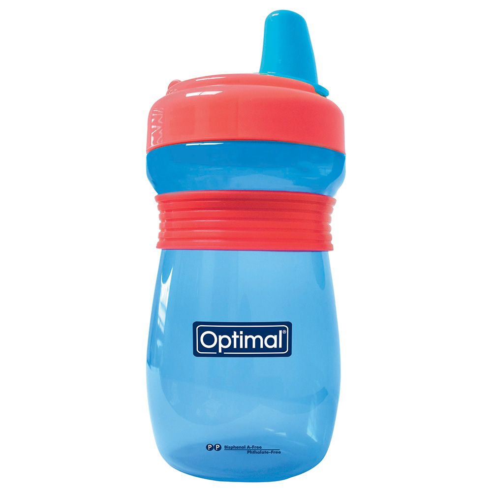 Optimal - Non Spill Feeding Bottle With Handle - 300ml - Blue