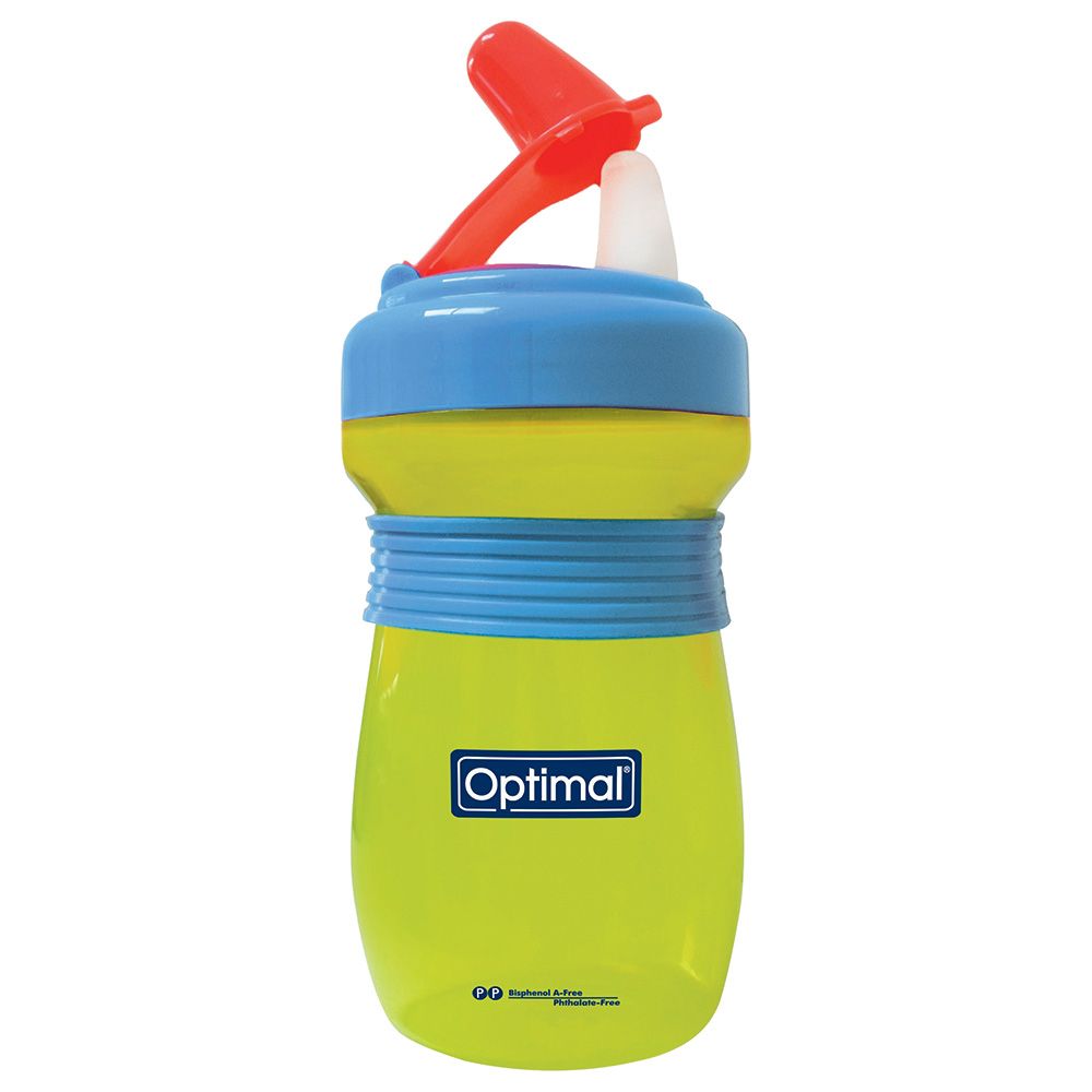 أوبتيمال - زمزمية ضد الانسكابات بمقابض - 300 مل - أخضر