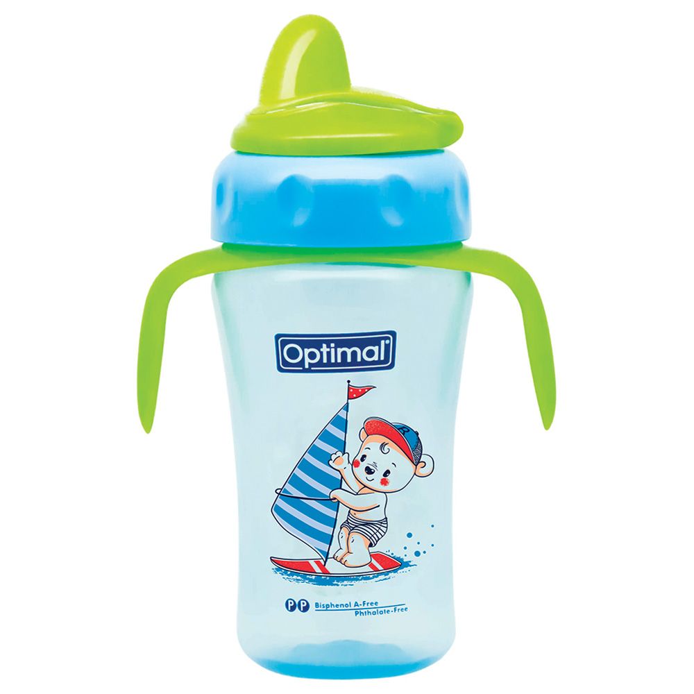 Optimal - Silicone Spout Bottle w/ Handle - Blue