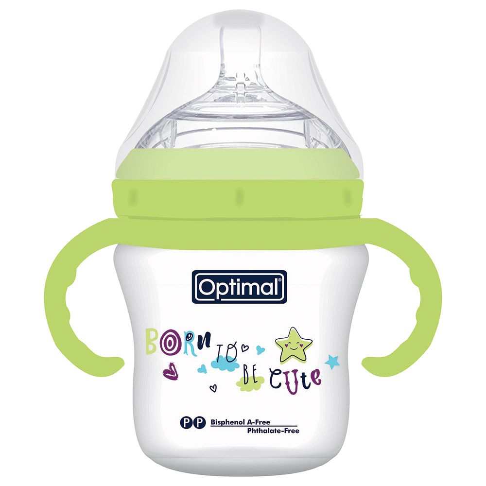 Optimal - Mamilla Extra Wide Neck Bottle With Handle - 210ml - Green