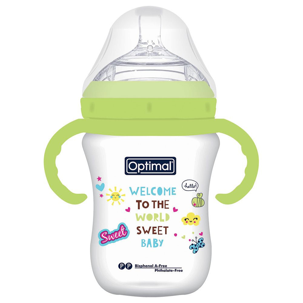 Optimal - Mamilla Extra Wide Neck Bottle w/ Handle - 300ml - Green
