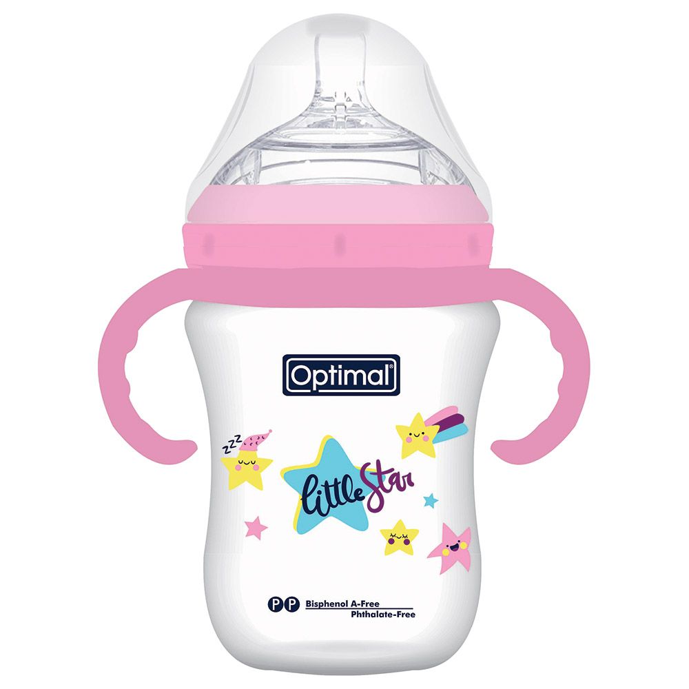 Optimal - Mamilla Extra Wide Neck Bottle w/ Handle - 300ml - Pink