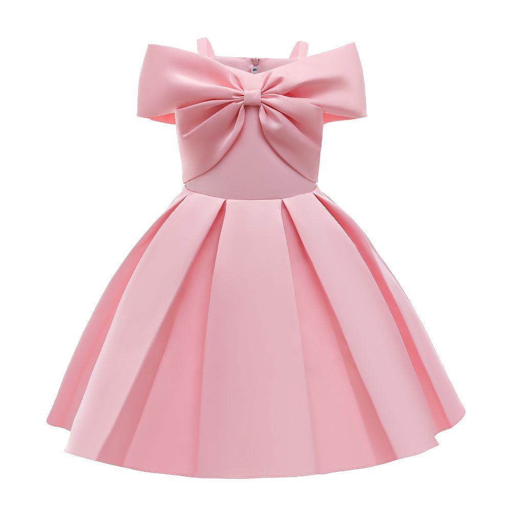 SUGAR RUSH - Embellished Off-Shoulder Short Sleeves Dress - Pink