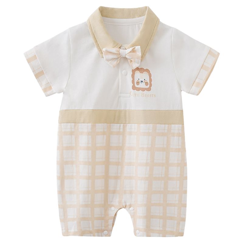 Sugar Rush - Checked Regular Classic Short Sleeves Romper