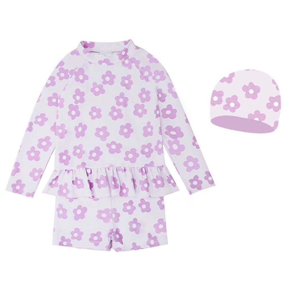 Sugar Rush - 2pc-Set - T-Shirt & Shorts Swimwear - Purple