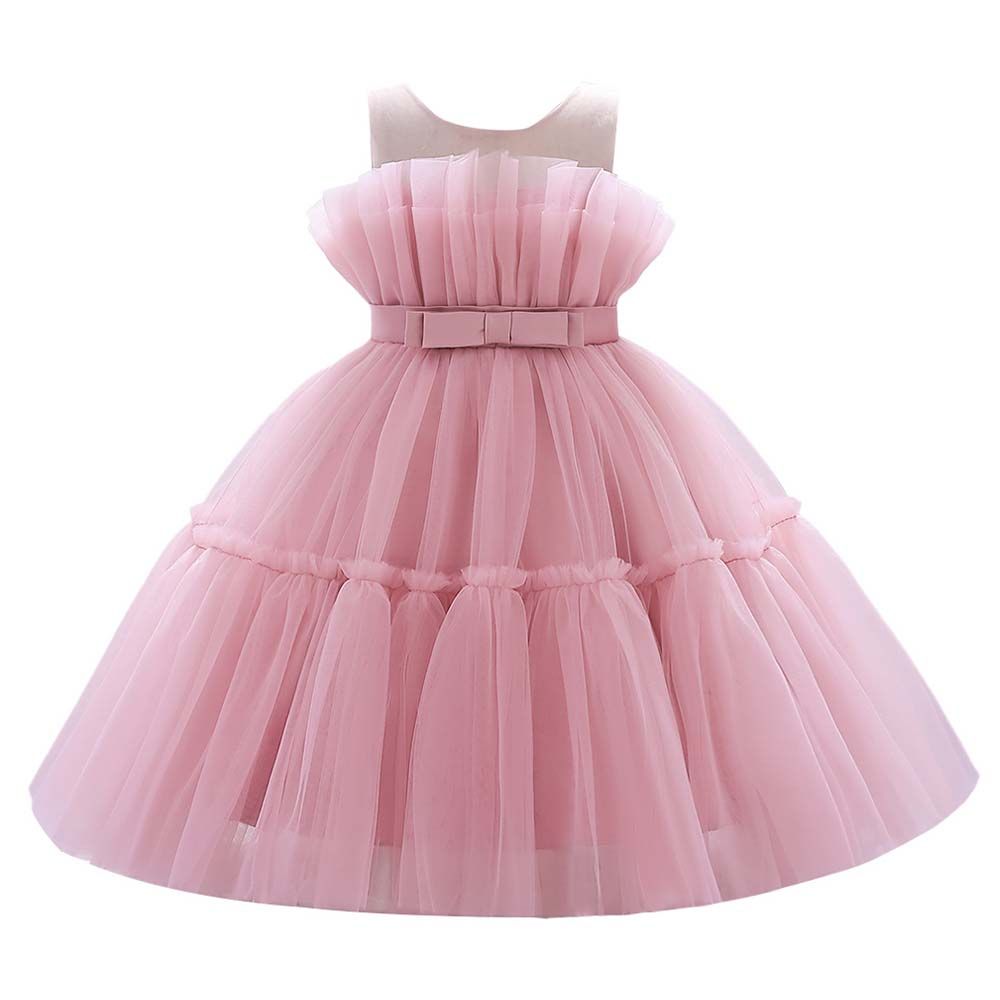 Sugar Rush - Laced Regular Sleeveless Party Dress - Pink