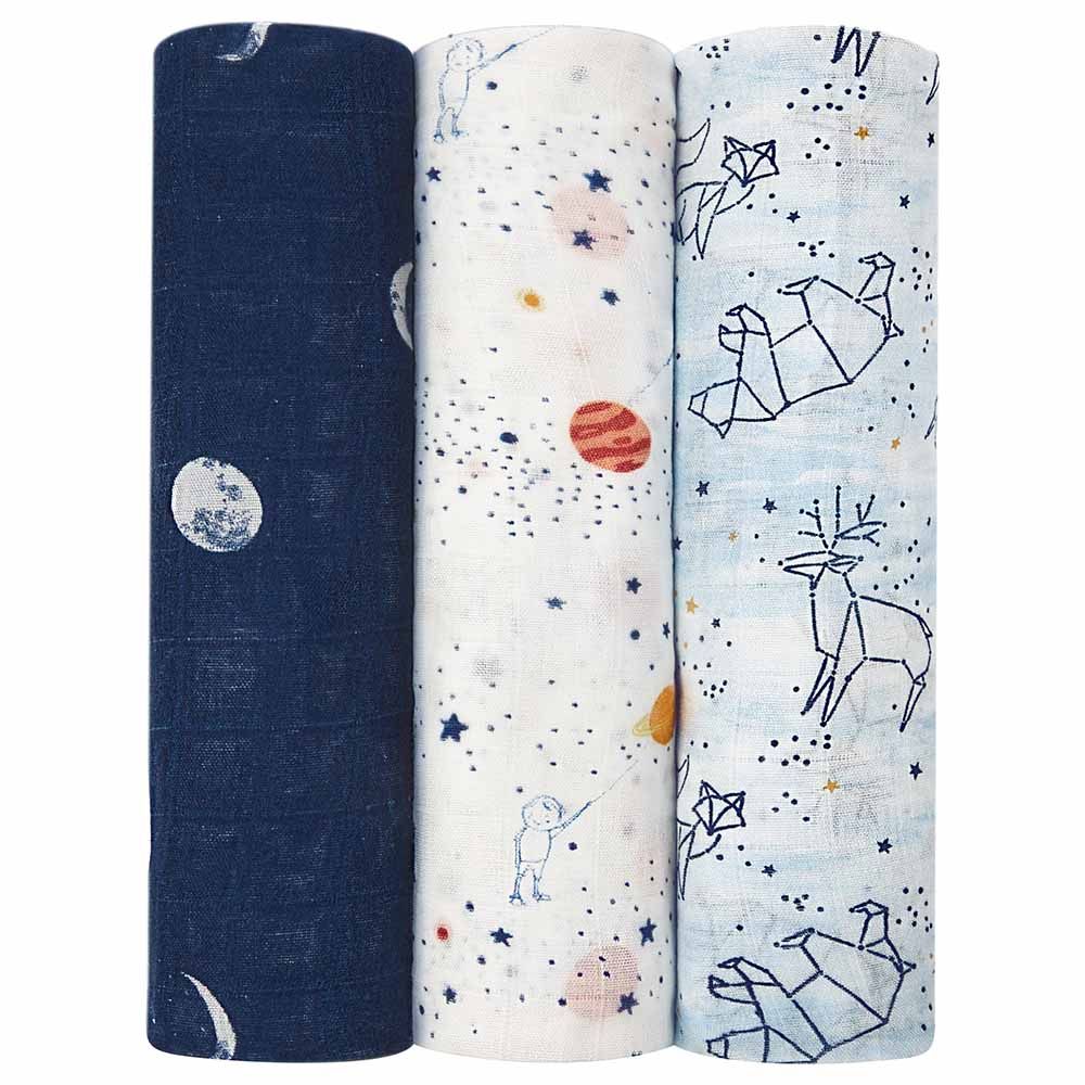 Aden + Anais - Large Swaddles - 3 Pack - Silky Soft - Stargaze