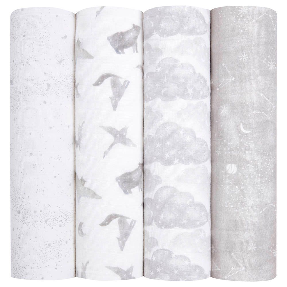Aden + Anais - Muslin Large Swaddles - Pack of 4 - Map The Stars