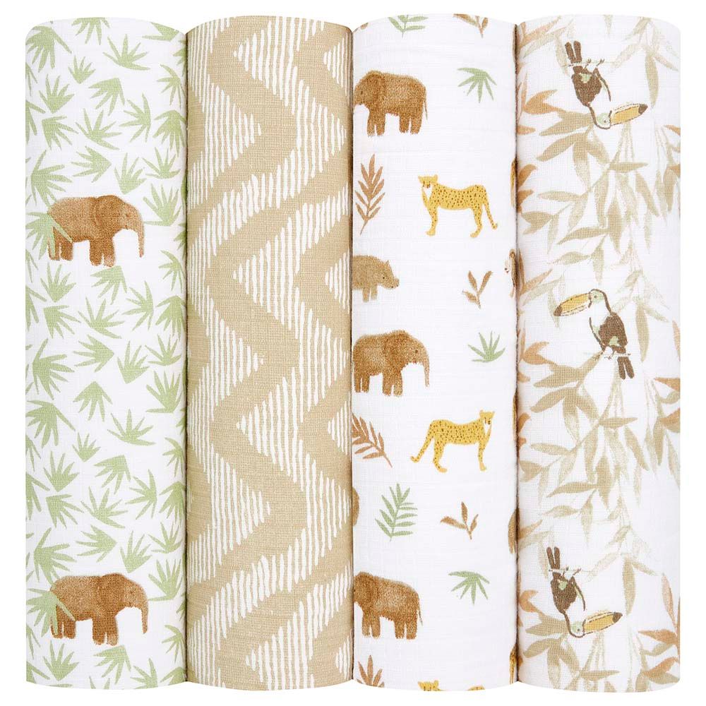 Aden + Anais - Muslin Swaddle Blanket - Pack of 4 - Tanzania