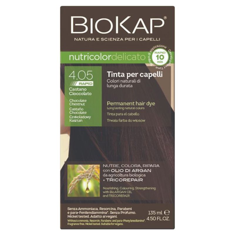 Biokap Nutricolor Delicato Rapid 4.05 Chocolate Chestnut 135