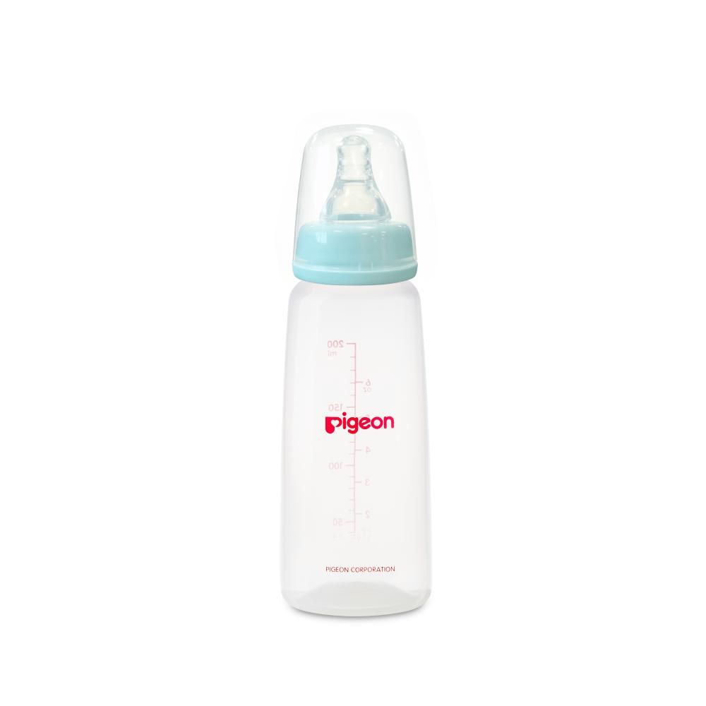 Pigeon - Plastic Feeding Bottle 200ml - Pale Blue