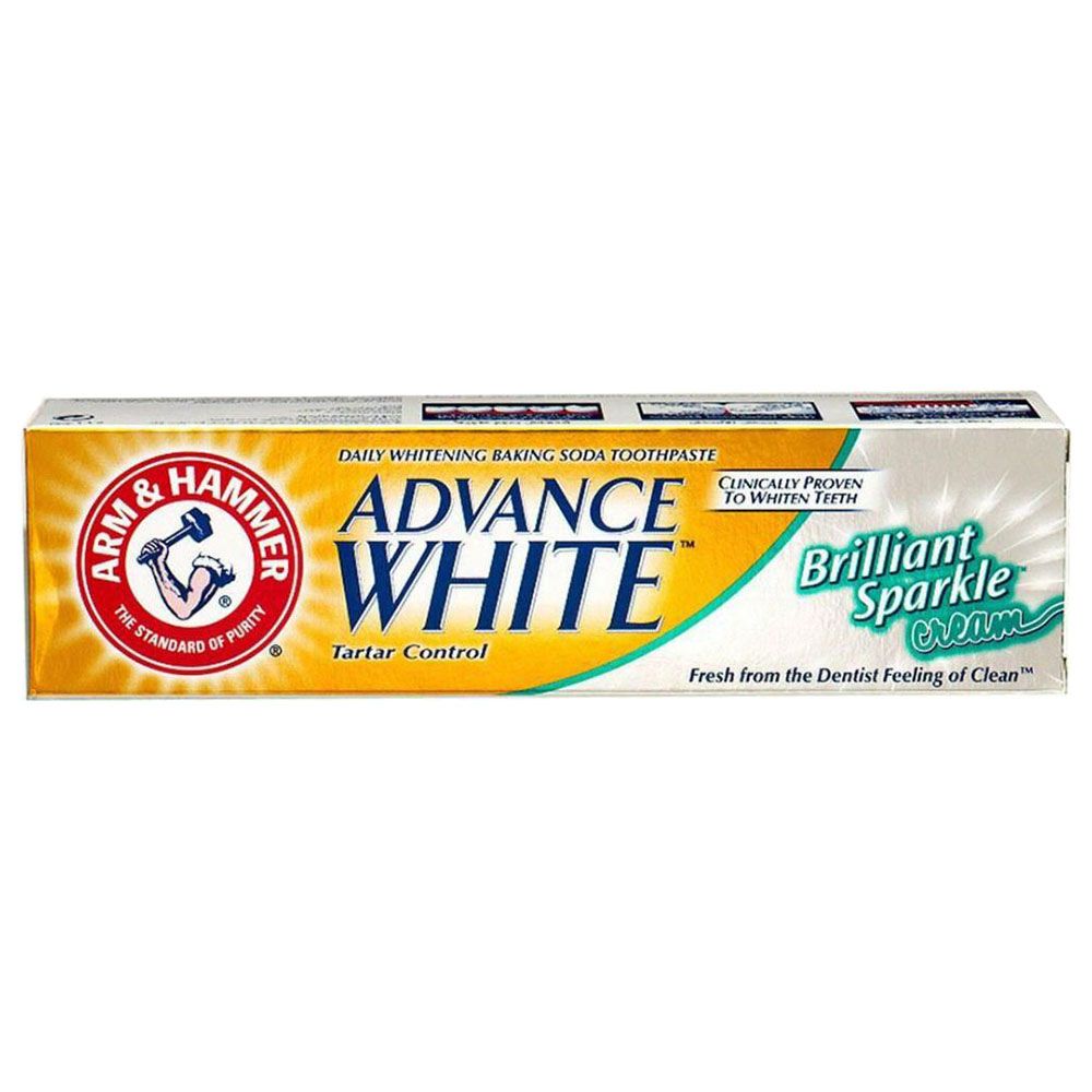 Arm and Hammer White Brilliant Sparkle Cream ToothPaste 115g