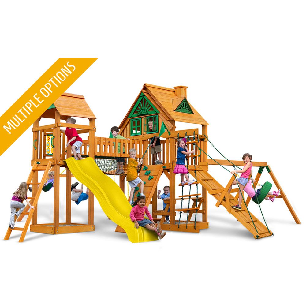 Playnation - Gorilla Cimmaron Pioneer Peak Swing Set - Treehouse Roof