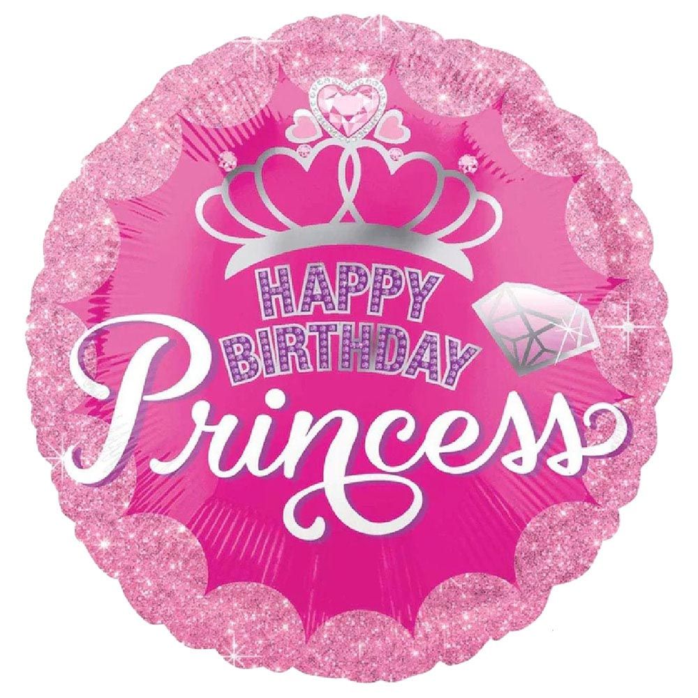 Anagram - Princess Crown & Gem Hbd Balloon - 18-Inch