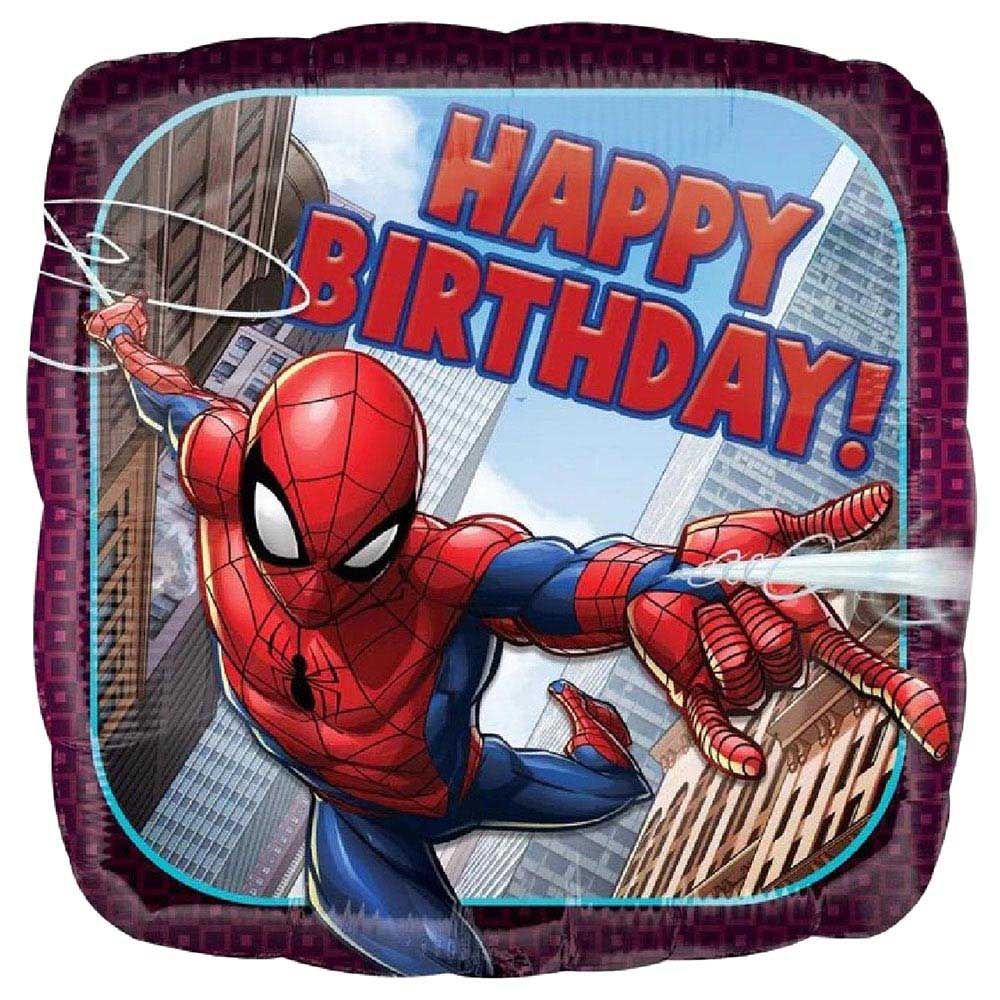 Anagram - Spiderman Happy Birthday Foil Balloon - 18-Inch