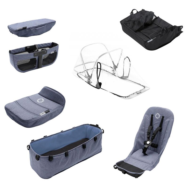 Bugaboo - Donkey 2 Style Stroller Set - Blue Melange