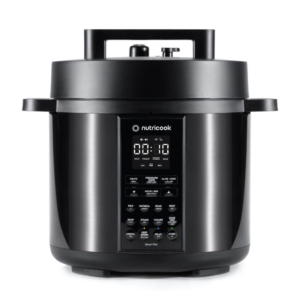 Nutricook - 9-in-1 Smart Pressure Cooker 8L, 1200W - Black