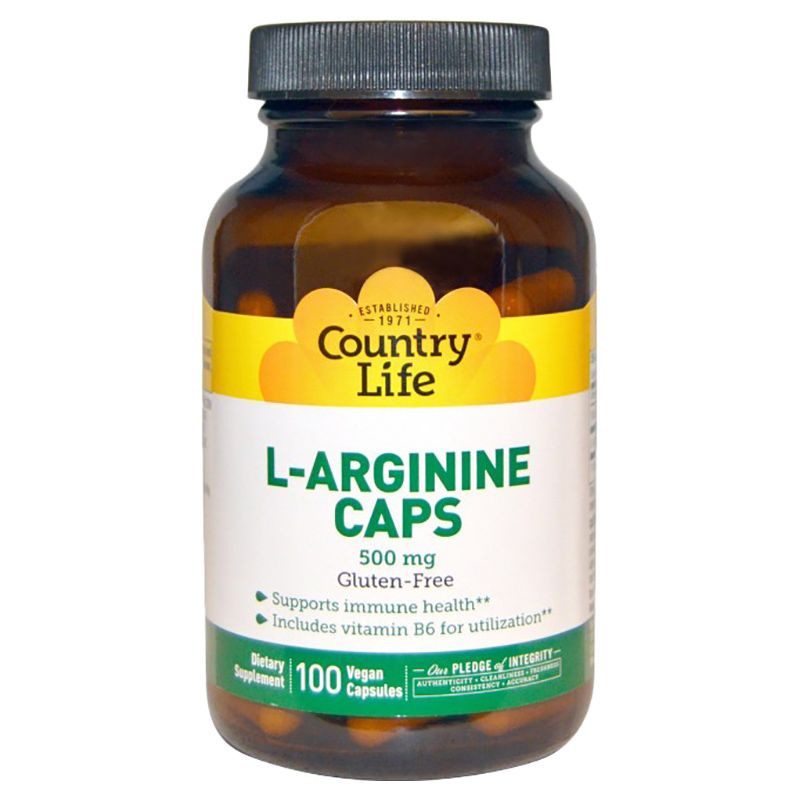 Country Life - L-Arginine 500mg Vegan Capsules 100's