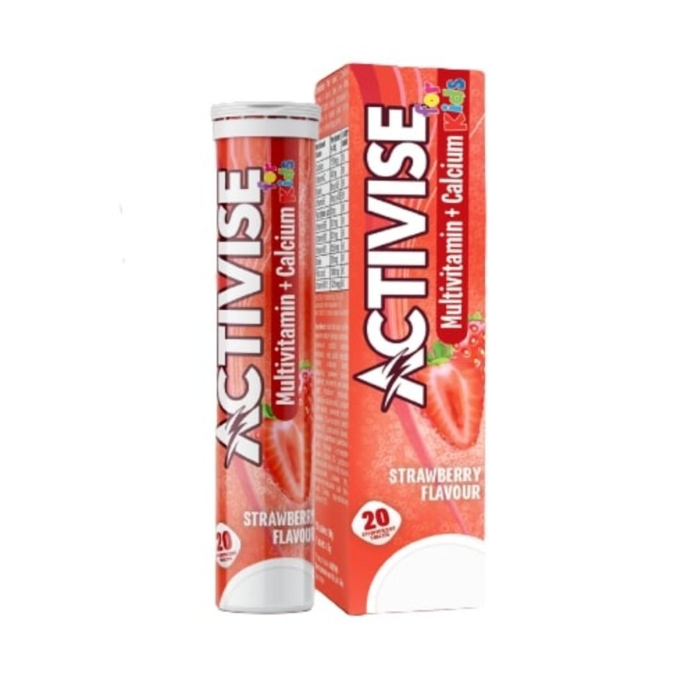Activise Kids Multivitamin Calcium Strawberry Tablet 20 s