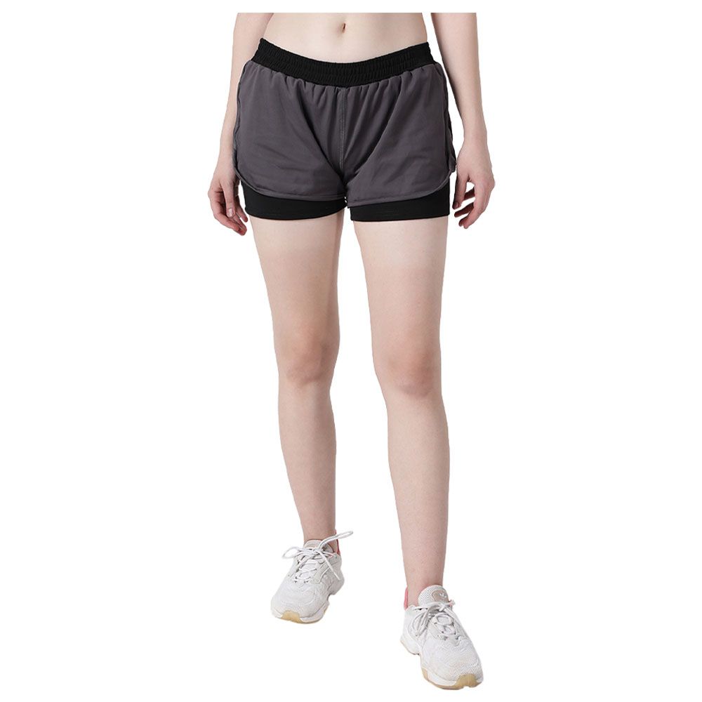 Studioactiv - Running Shorts Curvy - Grey Black