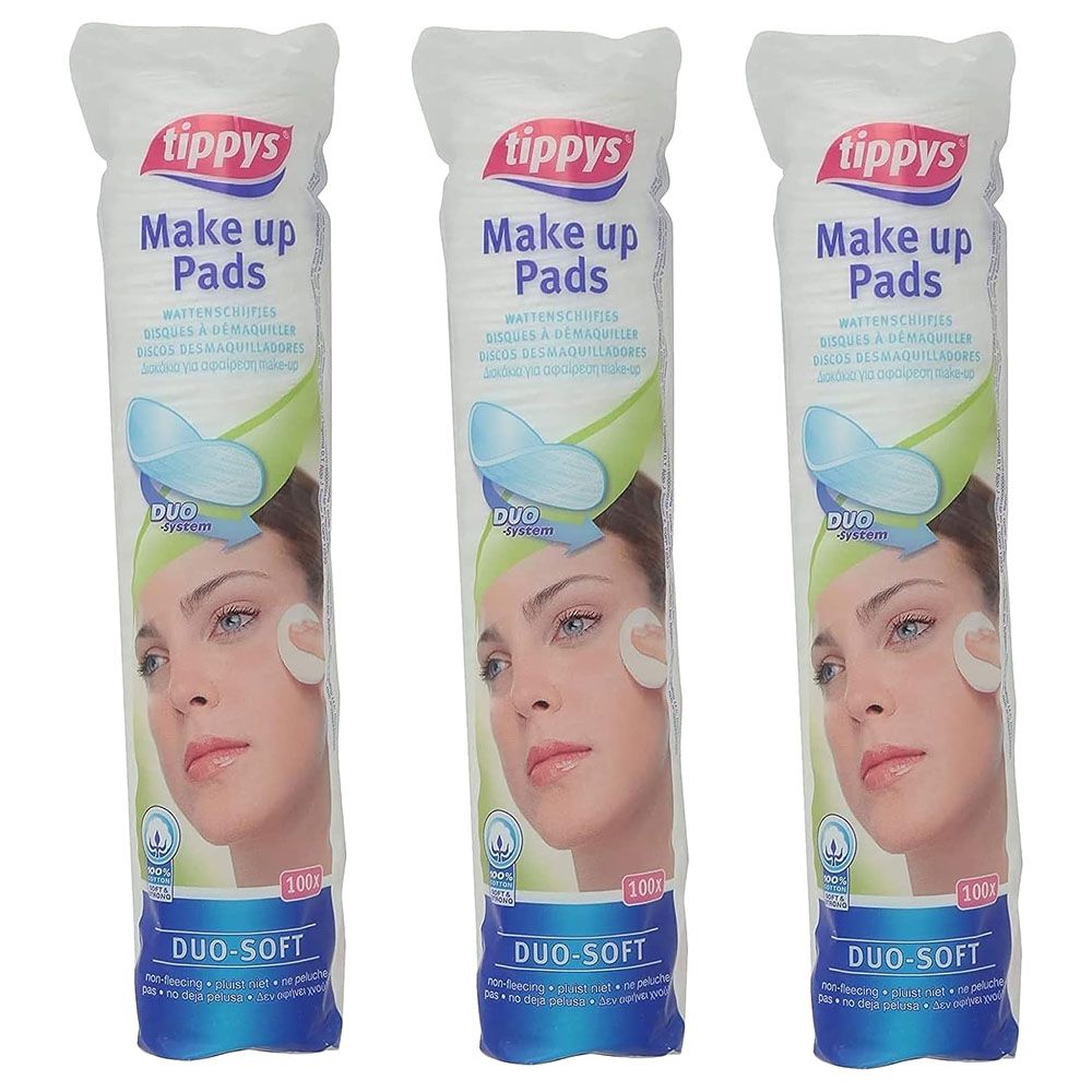 Tippys - Make Up Pad - 100pcs - Pack of 3