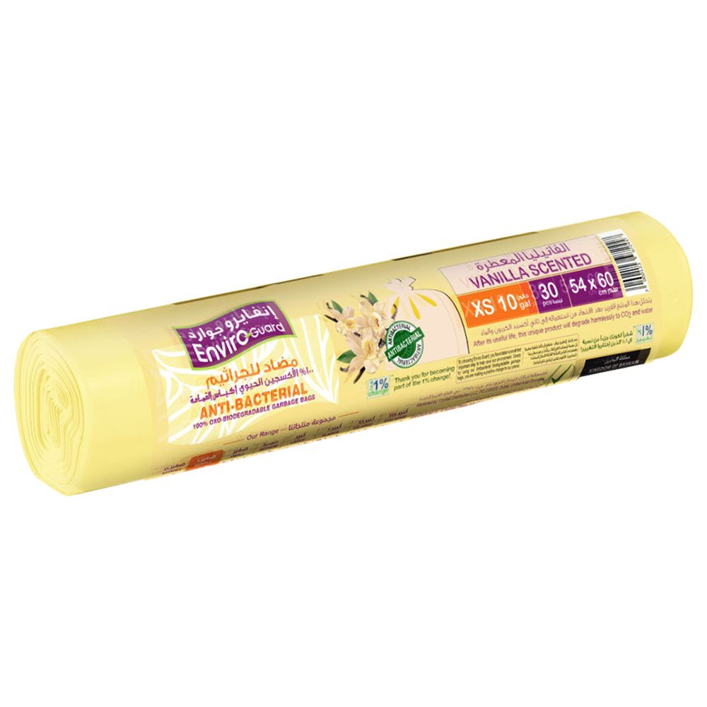 Enviro Guard - Anti Bacterial Vanilla Scented Garbage Bags - 10 Gallon