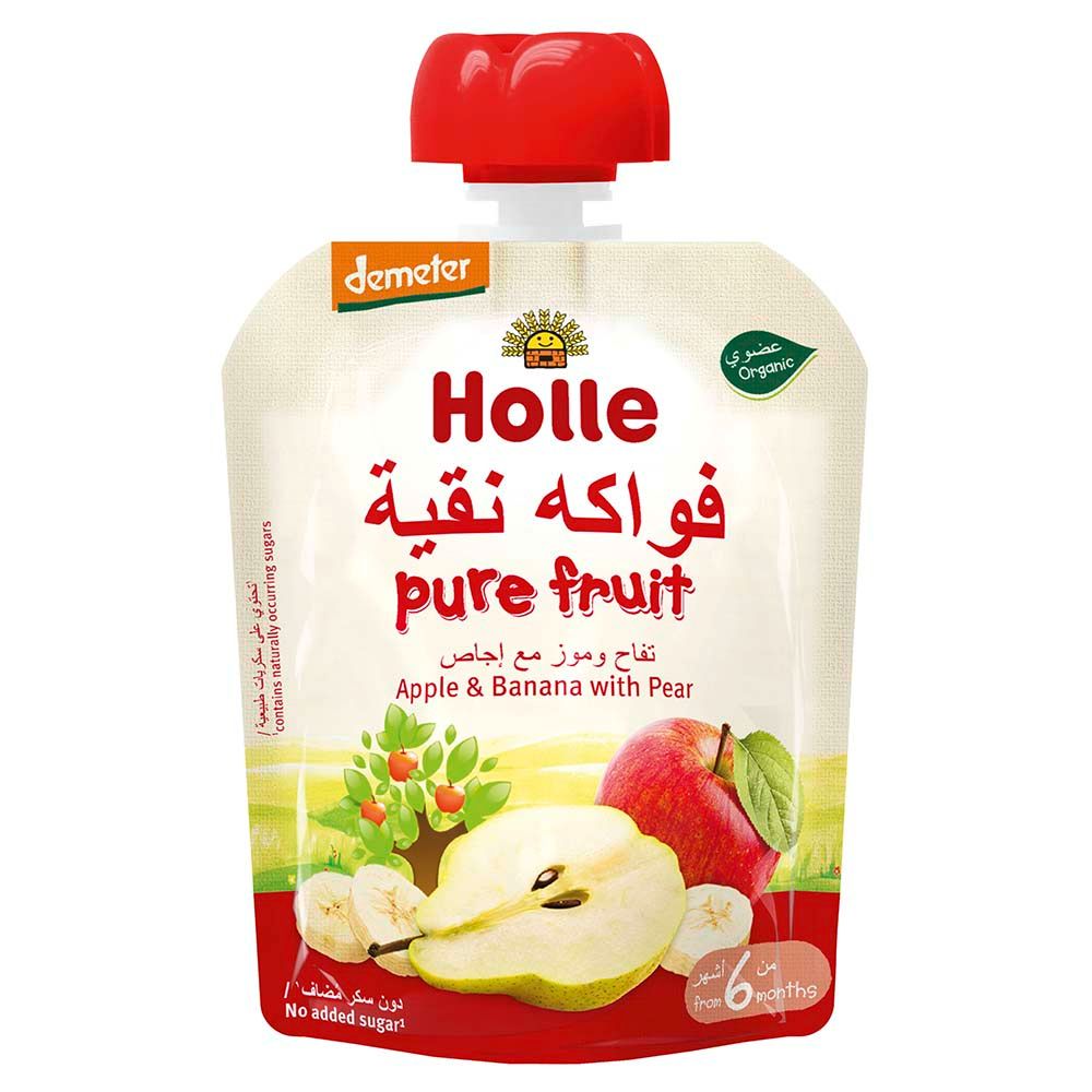 Holle - Pouch Apple & Banana with Pear 100g