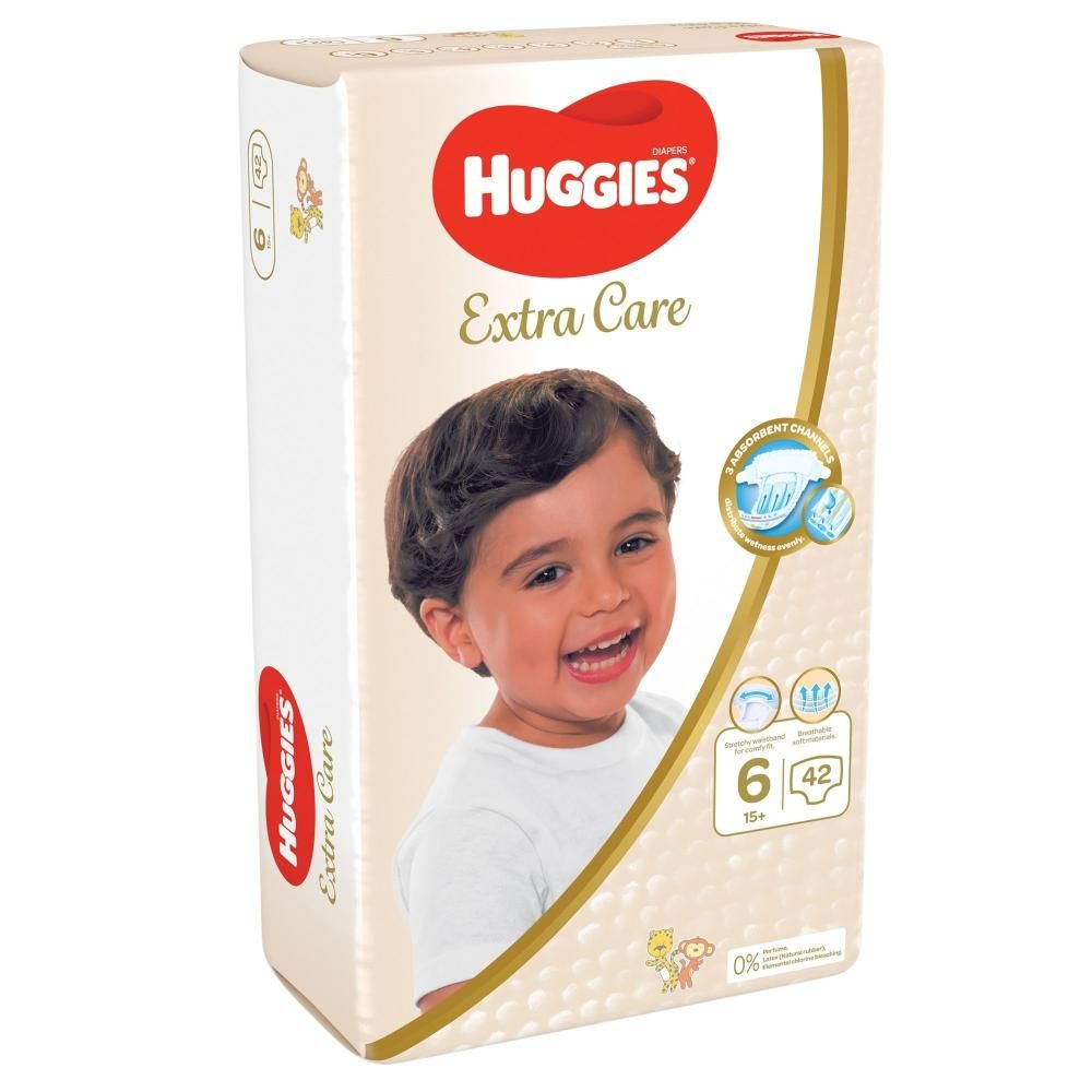 Huggies - Extra Care, Size 6, 15+ kg, Jumbo Pack, 42 Diapers - Packaging May Vary