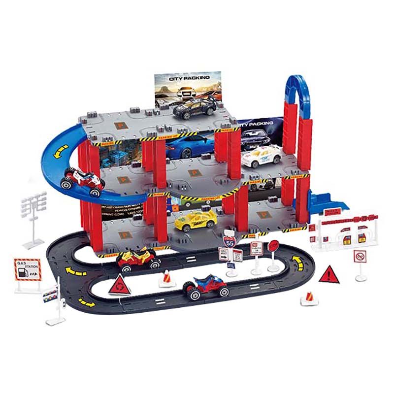 Jawda - Car Parking Playset With Accessories 59pcs