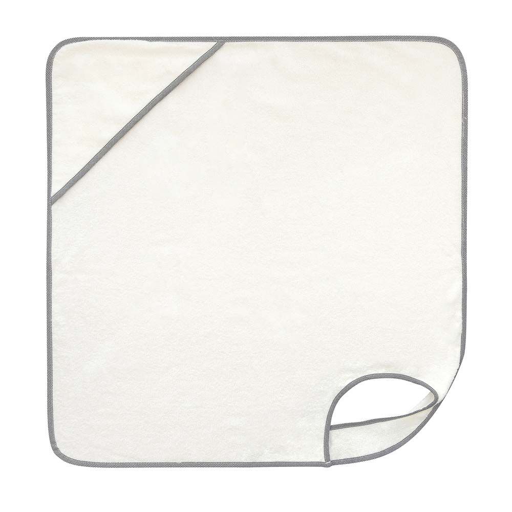 Tiny Toes - Apron Towel With Piping - Grey (Exclusive)