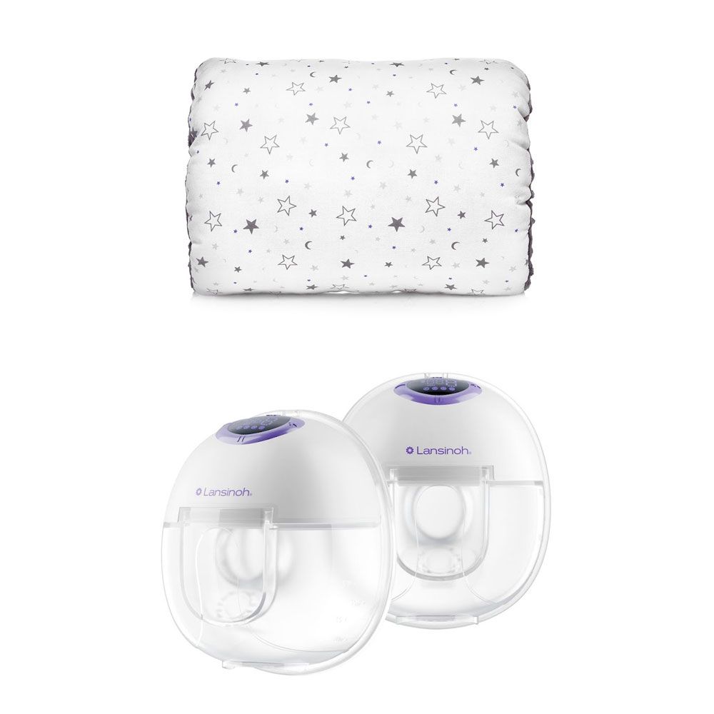 Lansinoh - Double Wearable Breastpump With Free Breastfeeding Pillow