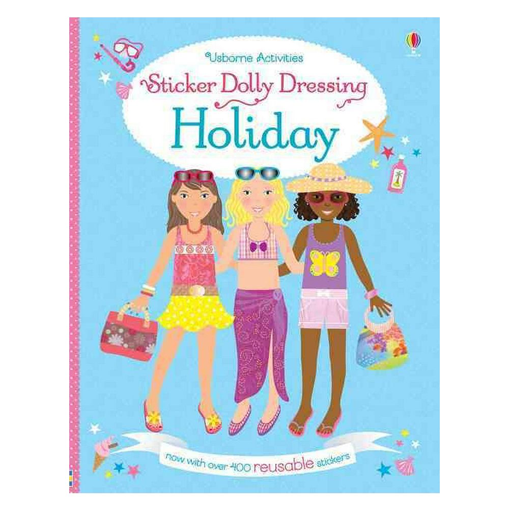كتب أسبورن-  كتاب الملصقات للأطفال "Sticker Dolly Dressing Holiday"