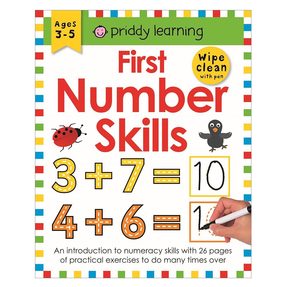 كتاب First Number Skills Wipe Clean من كتب بريدي