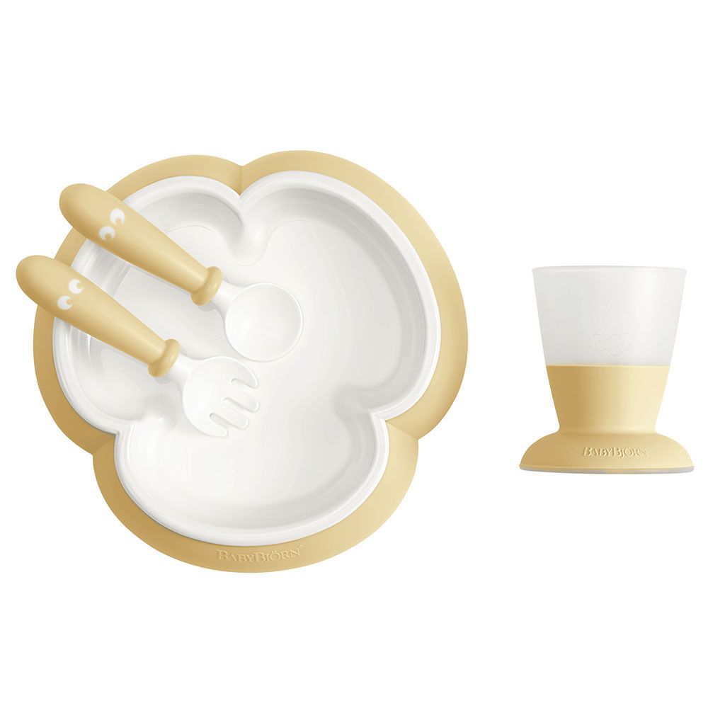 BABYBJORN - Baby Feeding Set - 4Pcs - Powder Yellow