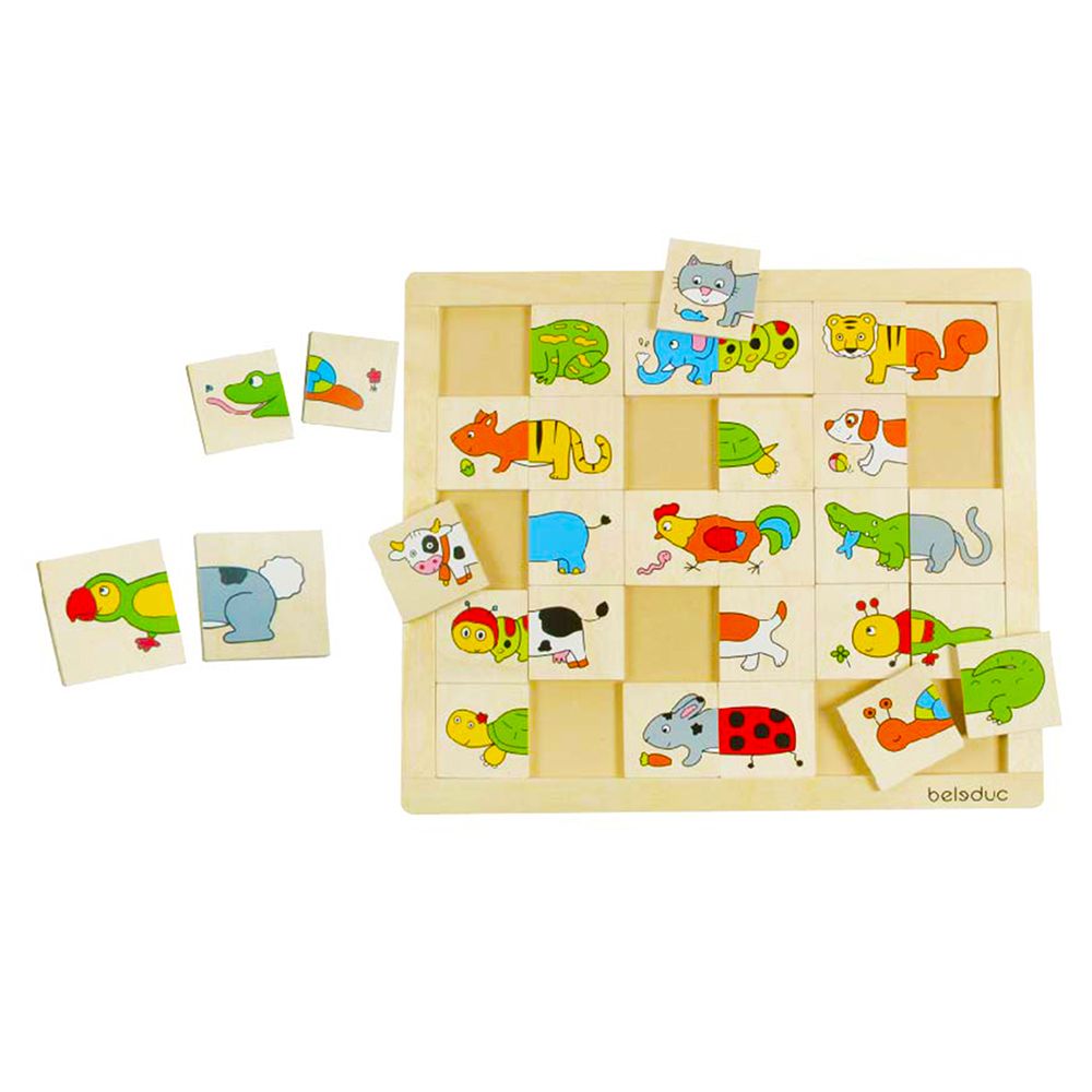 Beleduc - Match & Mix Animals Puzzle