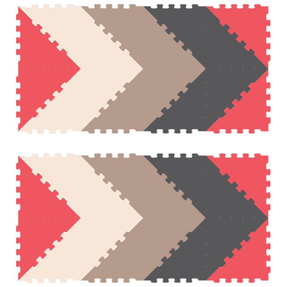 Sunta - 4-Colours Triangle Puzzle Floor Mat 32pcs