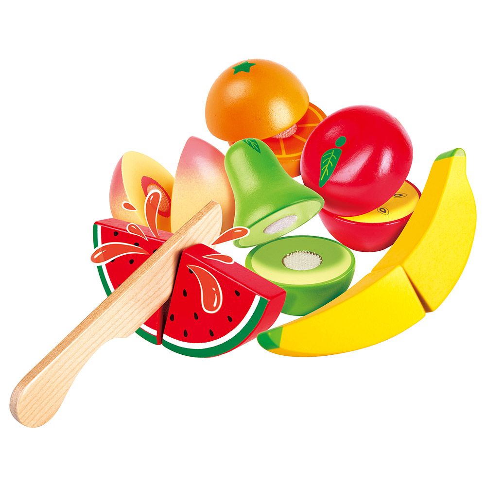 Hape - Farm Shop Fruit Wooden Playset - 7pcs